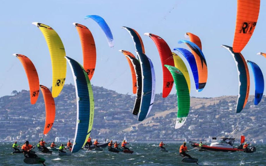 Kiteboard Foil Racing on San Francisco Bay